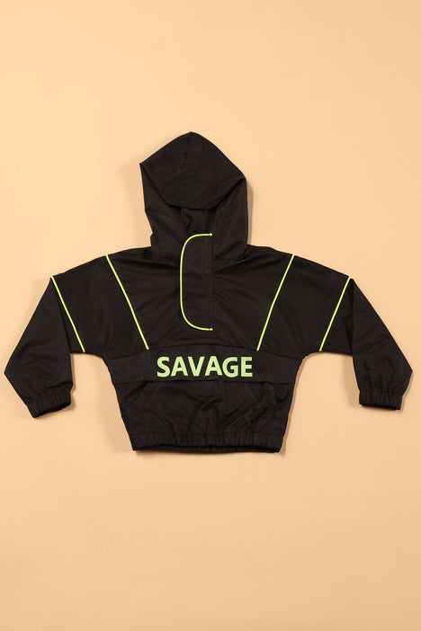 Savage windbreaker top