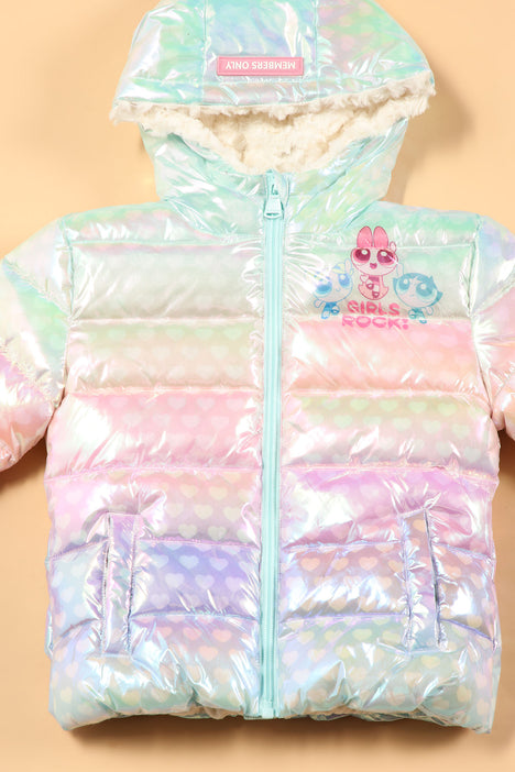 Rainbow bubble shop coat fashion nova
