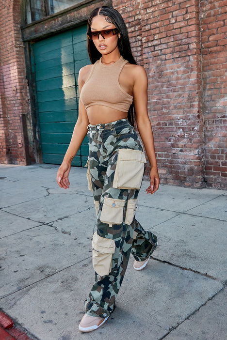 Reclaimed Vintage Revived Camo Cargo Pants In Blue | ASOS