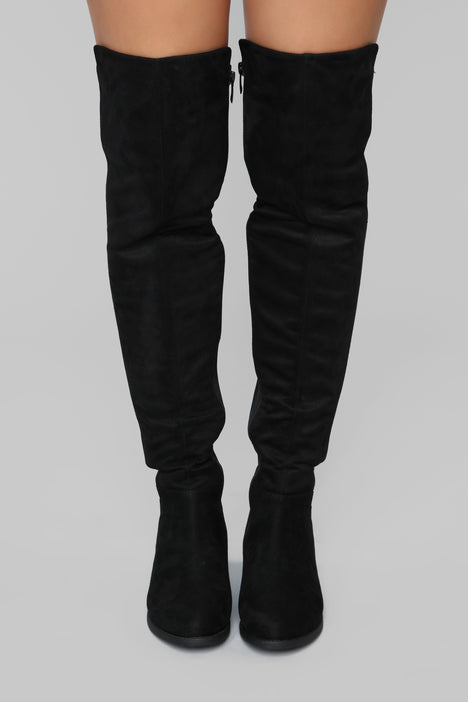 Marja Over The Knee Boot Black Fashion Nova Shoes Fashion Nova