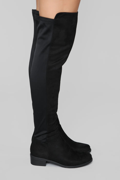 Marja Over The Knee Boot Black Fashion Nova Shoes Fashion Nova