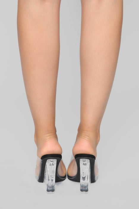 Glass edge heeled sandal sale