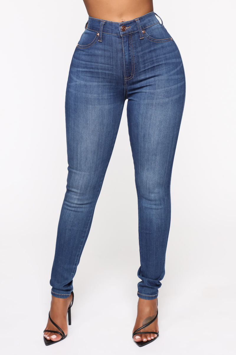 Curve Your Ways Skinny Jeans - Medium Blue Wash | Fashion Nova, Jeans ...
