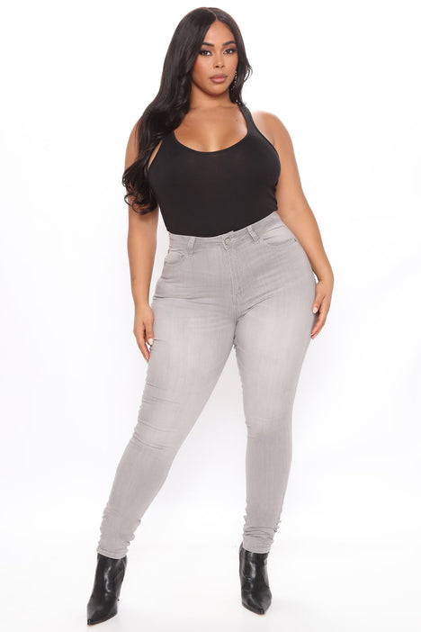 Plus size new arrivals gray jeans