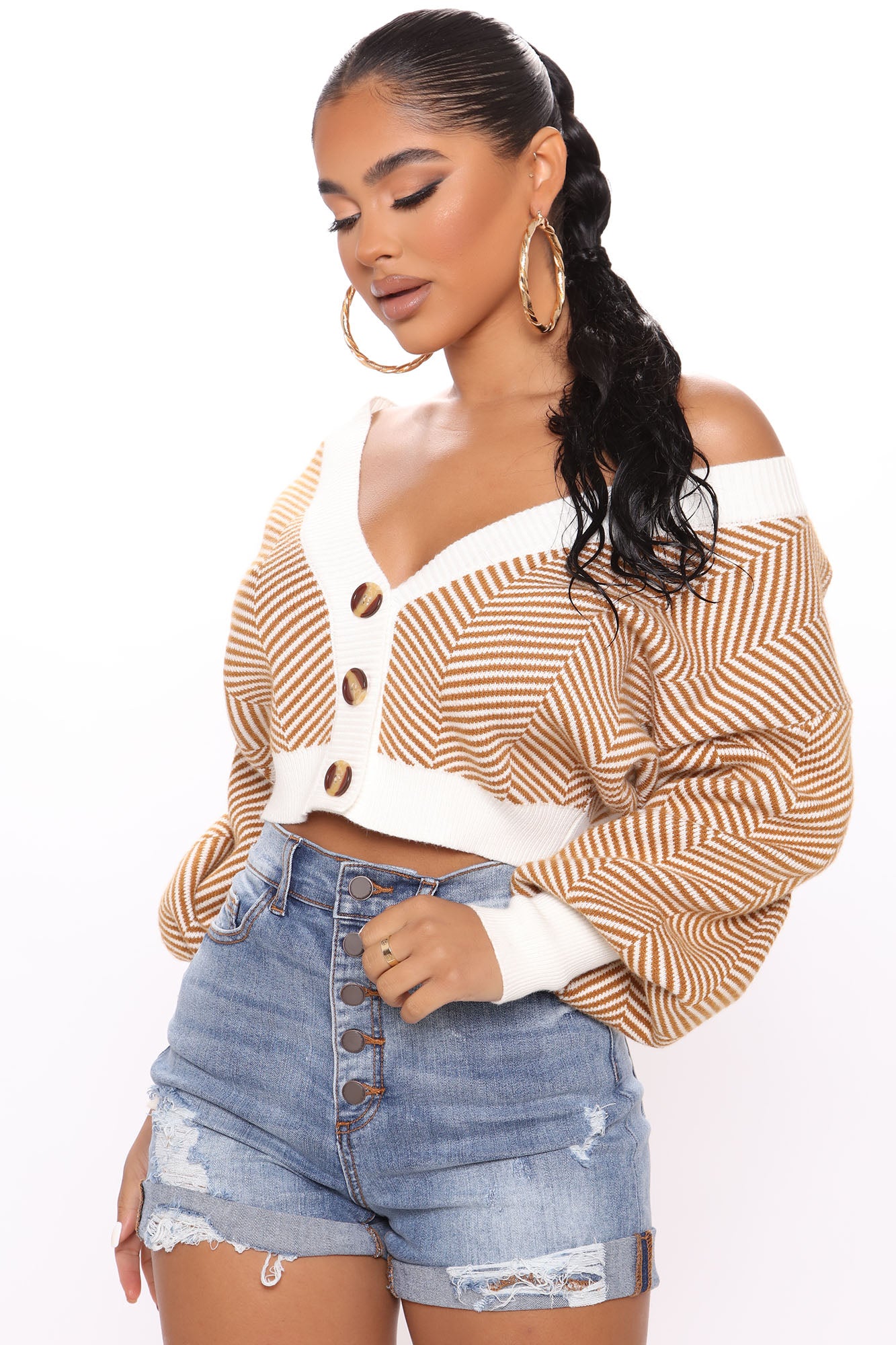 Crop discount cardigan top