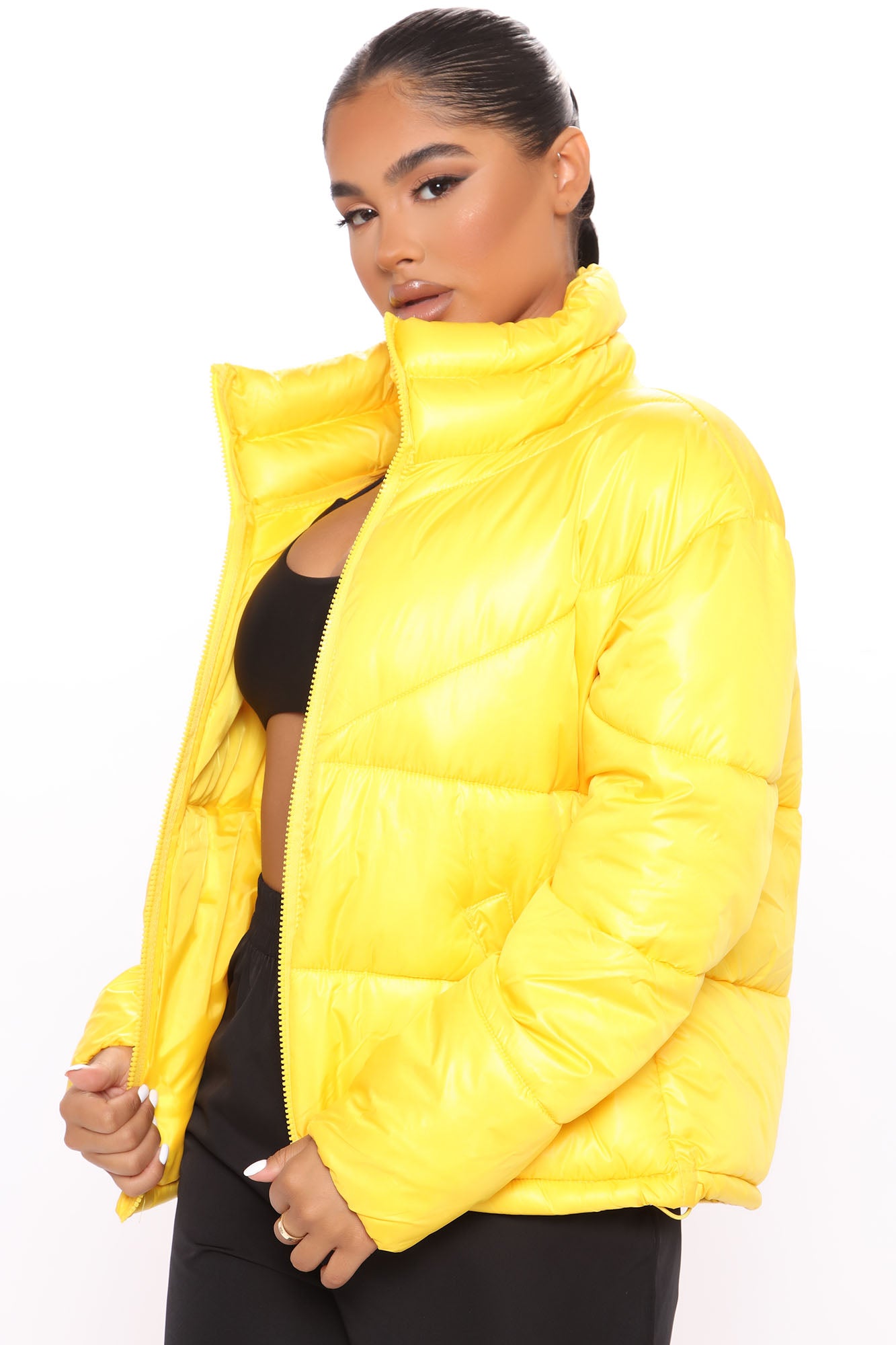 Fashion nova yellow jacket sale