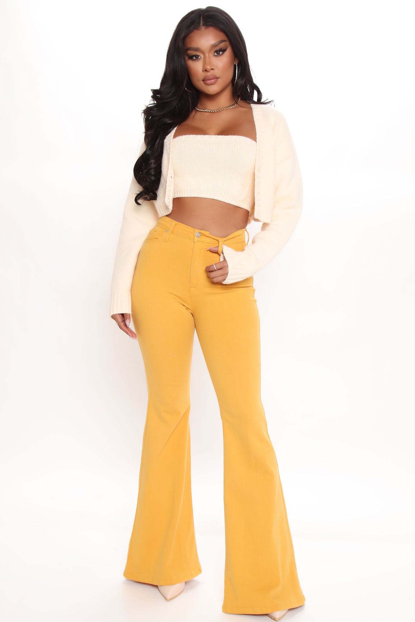 Mustard flare sale pants