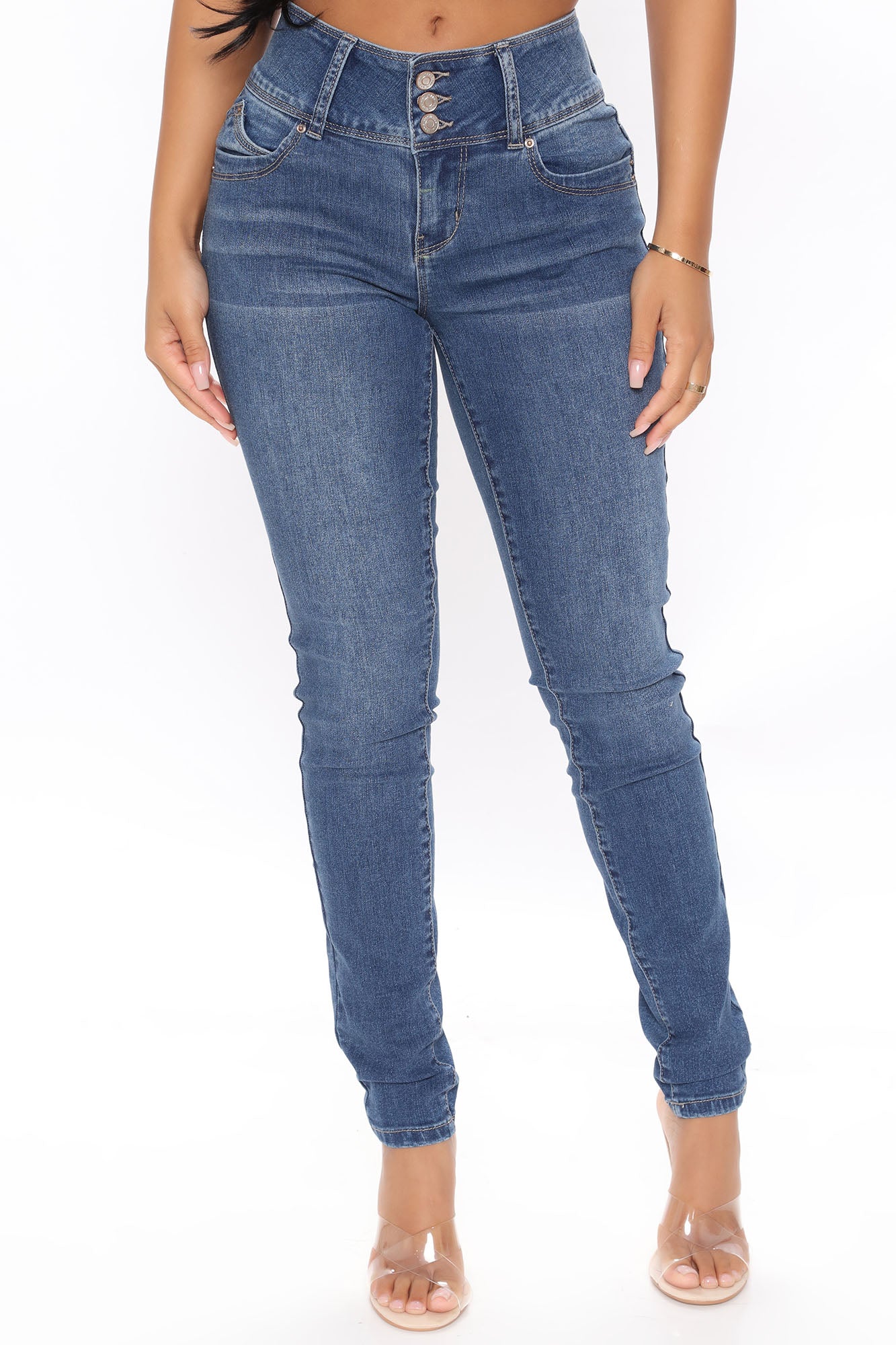 Recycled Mid Rise Skinny Jeans - Medium Blue Wash | Fashion Nova, Jeans |  Fashion Nova