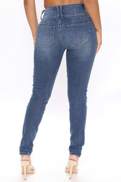Recycled Mid Rise Skinny Jeans - Medium Blue Wash | Fashion Nova, Jeans |  Fashion Nova