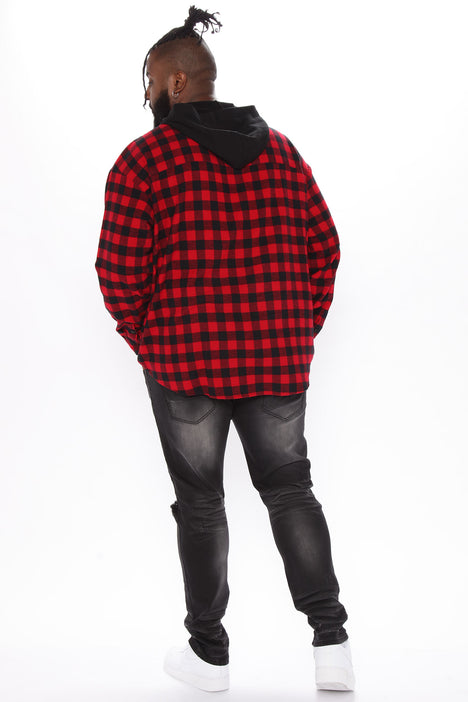 Black flannel with hood store