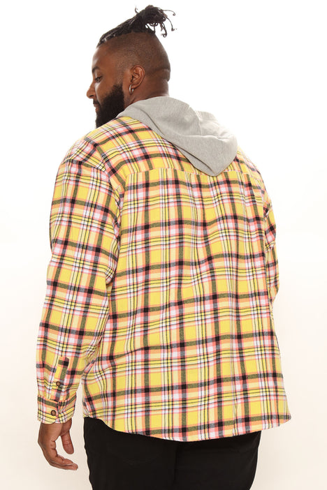 Combo of 03 clearance hooded plaid shirt
