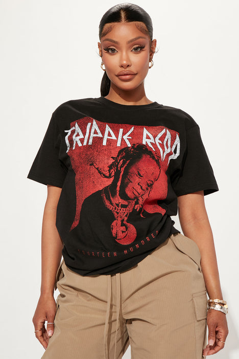 Trippie Redd Fourteen Hundred T-Shirt - Black Fashion Nova, Screens Tops and Bottoms | Fashion Nova