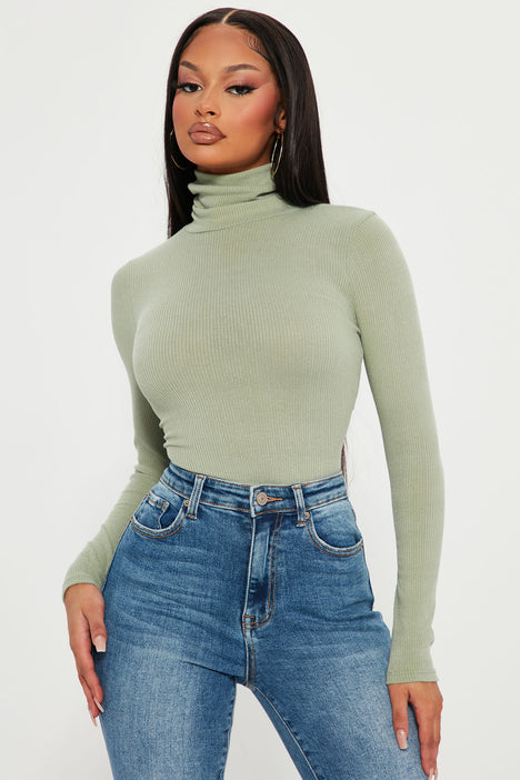 Alanna Turtleneck Bodysuit Sage