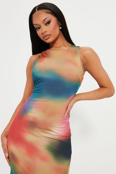 California Coastline Maxi Dress Multi Color Fashion Nova