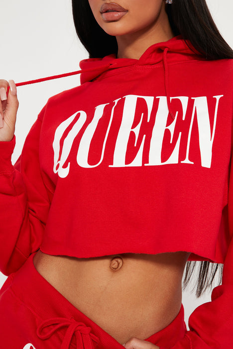 Queen cropped best sale hoodie