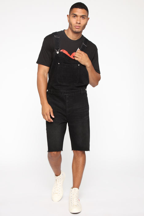 Mens black clearance overalls shorts
