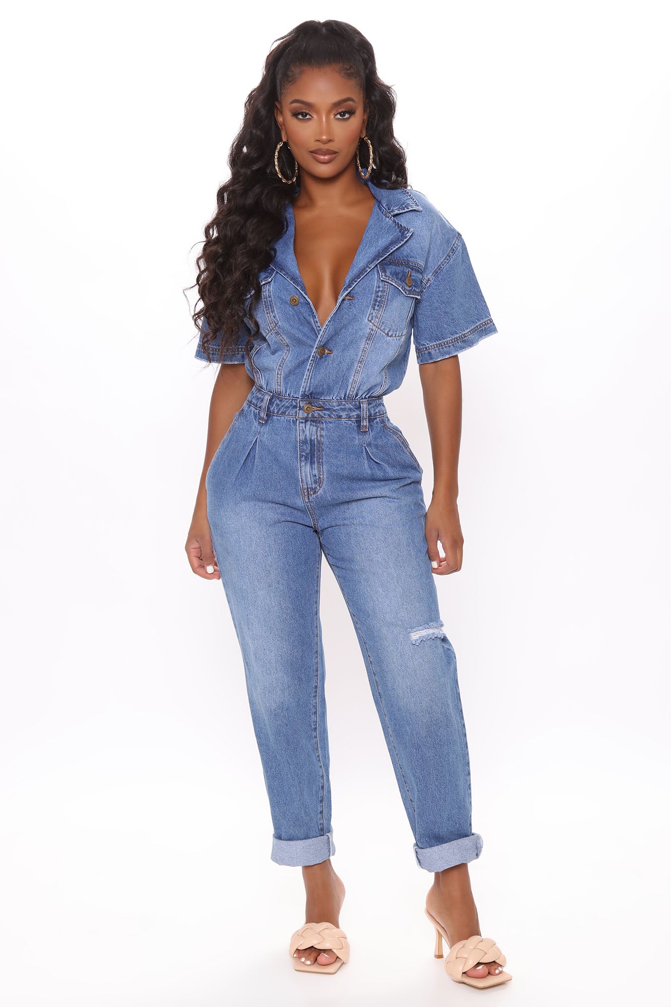 Downtown Vibes Jumpsuit Denim
