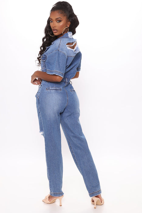 Fashion nova discount denim overalls