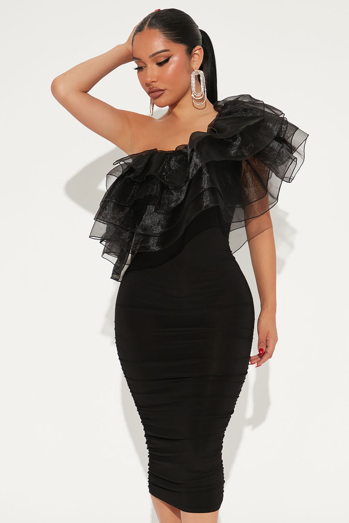 Love You More Midi Dress Black
