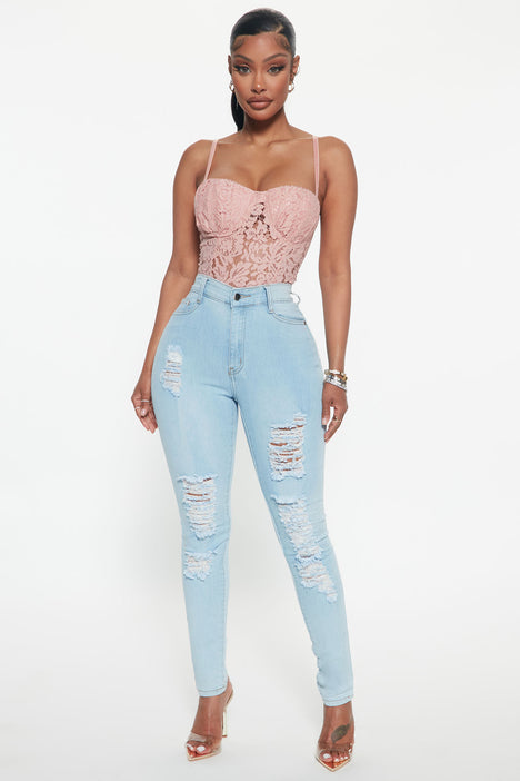 Light washed clearance distressed jeans