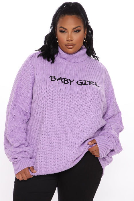 Baby Girl Turtleneck Sweater Lilac Fashion Nova Sweaters Fashion Nova