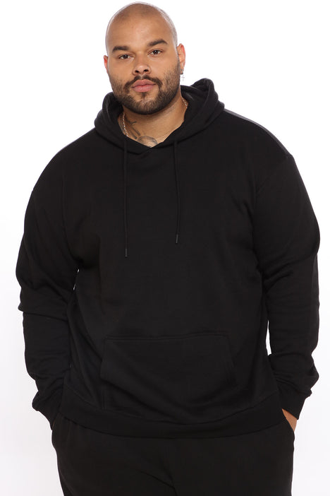 Black hoodie top mens fashion