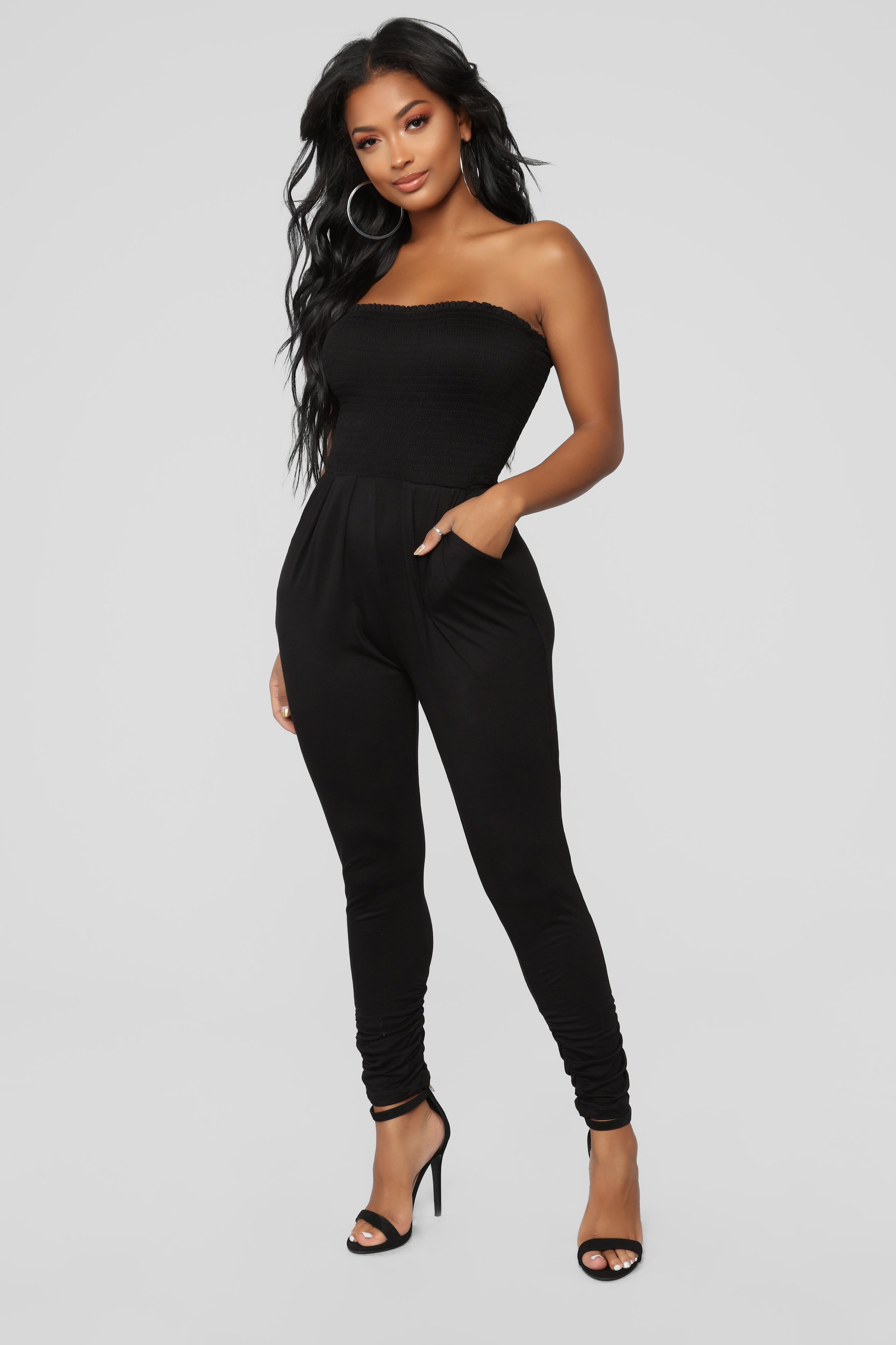 Tube hot sale jumpsuit black