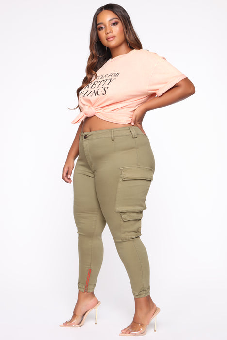 Fashion nova plus size cargo pants best sale