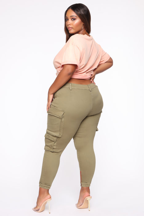 Fashion nova plus size cargo pants best sale