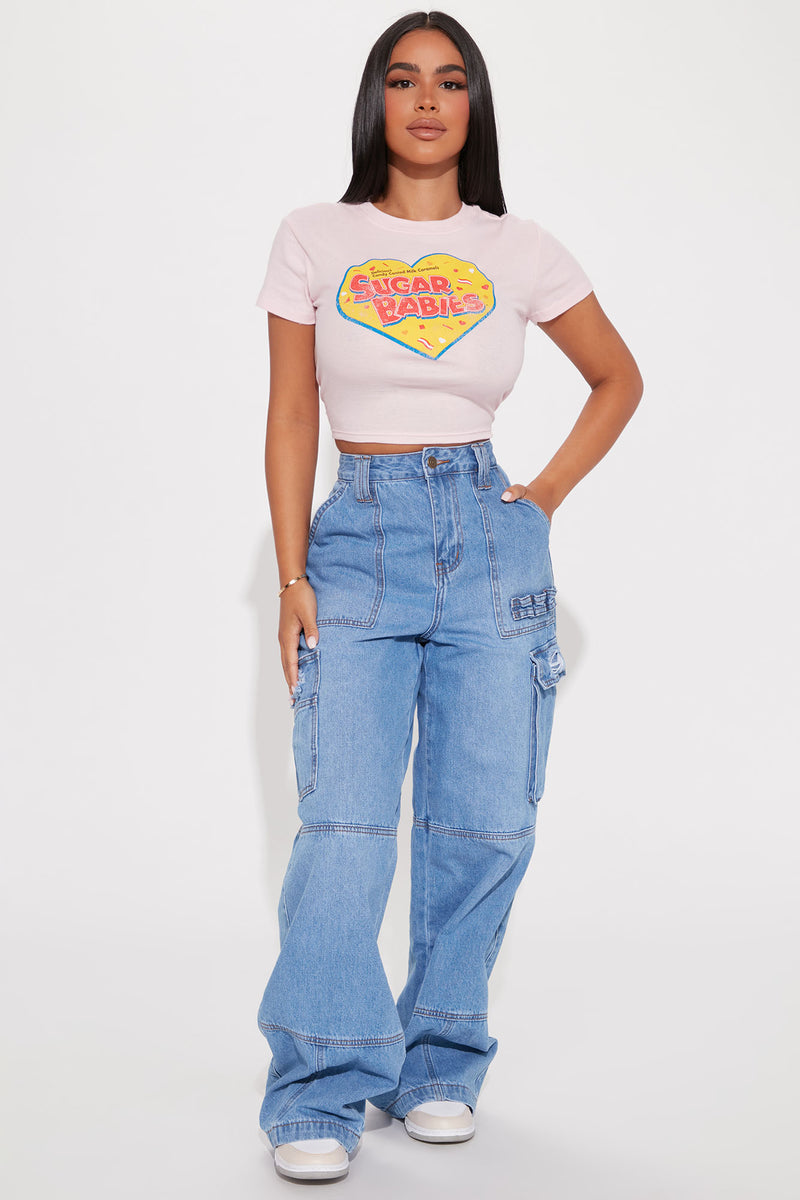 Sugar Babies Fitted Tee - Pink | Fashion Nova, Screens Tops and Bottoms ...