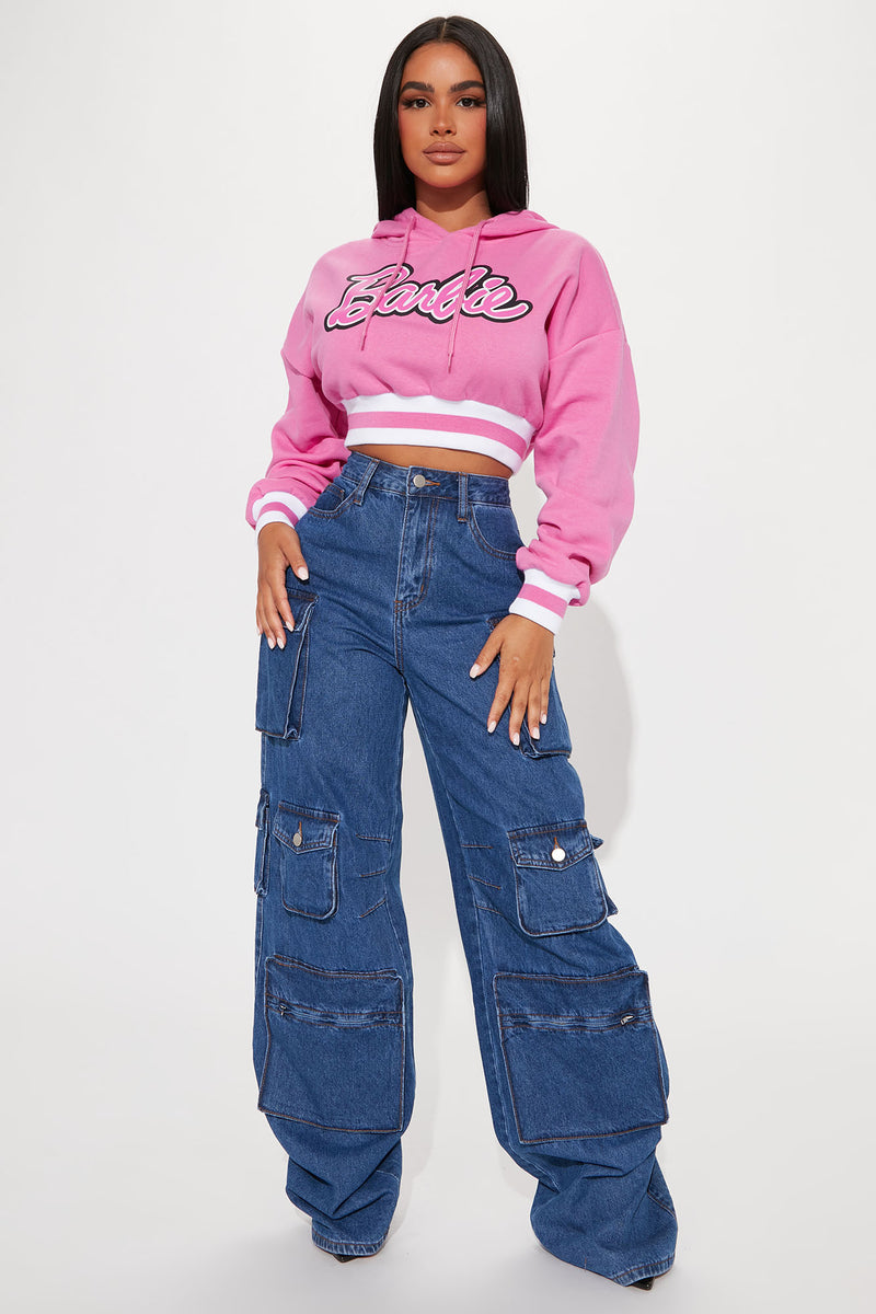 Barbie Girl Athletic Cropped Hoodie - Hot Pink | Fashion Nova, Screens ...