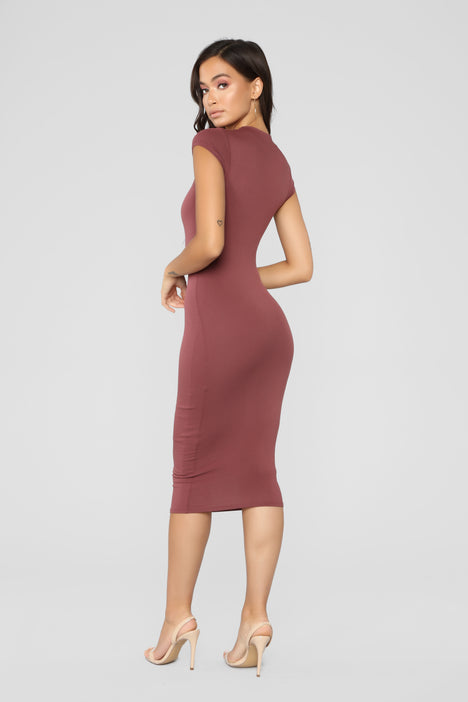 Jojo Dress Red Brown