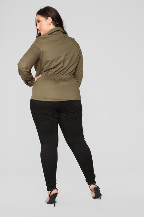 Combat jacket olive store