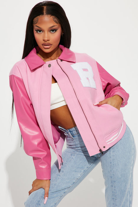 Fashion nova pink top jacket