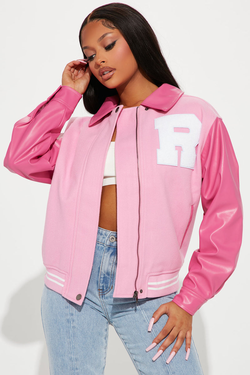 Ready For Me Varsity Jacket - Pink/combo | Fashion Nova, Jackets ...
