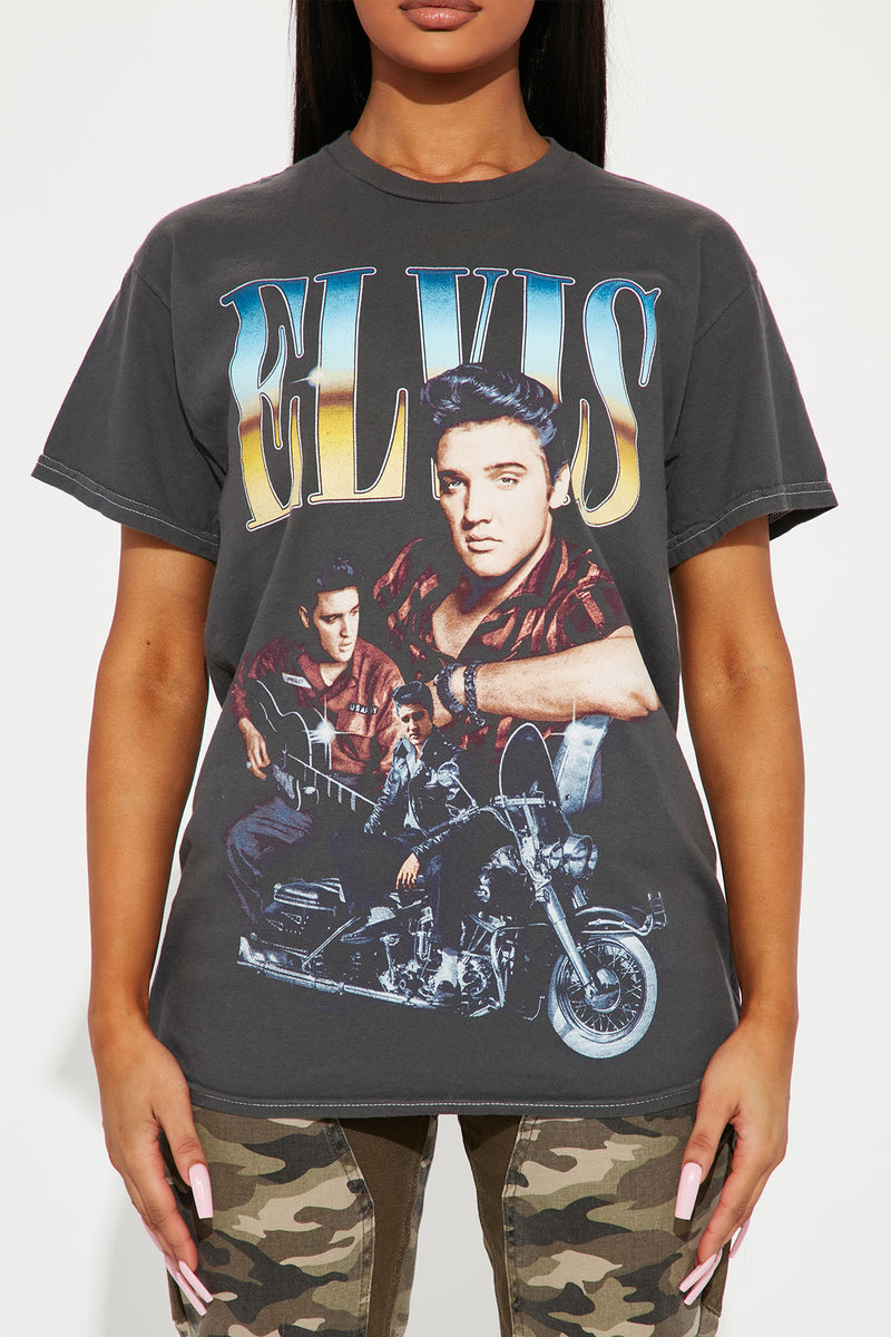 Elvis Presley Washed T-Shirt - Black | Fashion Nova, Screens Tops and ...