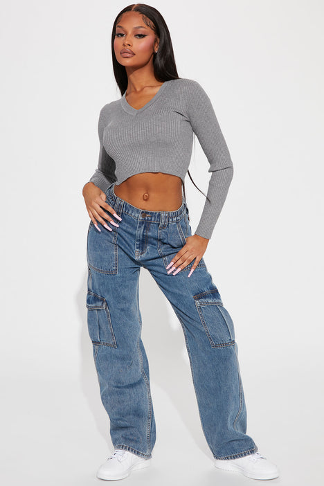 Cropped sweater fashion nova sale