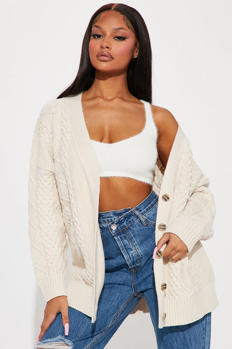 Oatmeal boyfriend cardigan new arrivals