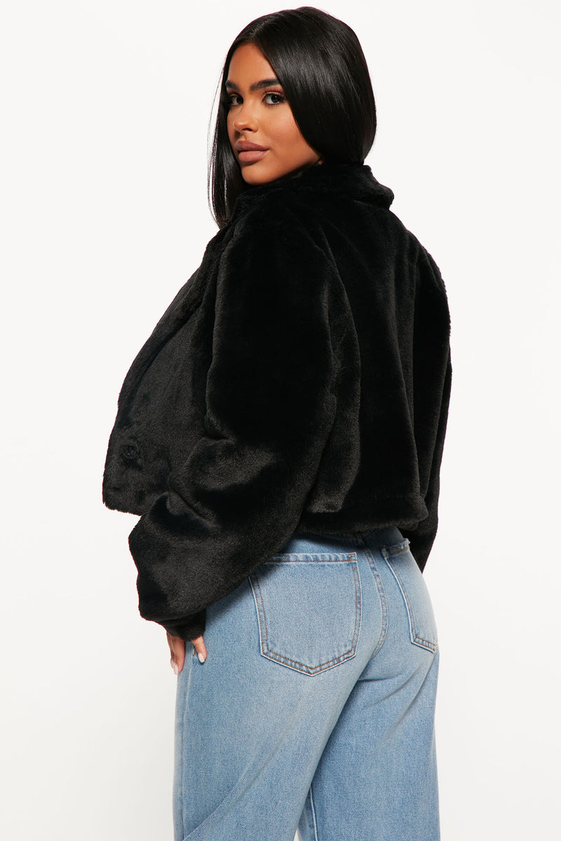 Sofiya Cropped Fur Coat - Black | Fashion Nova, Jackets & Coats ...