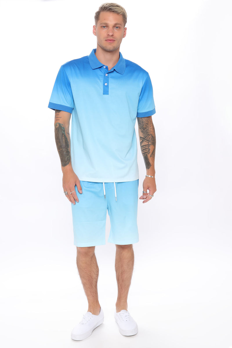 Tim Short Sleeve Polo - Blue/combo | Fashion Nova, Mens Tees & Tanks ...