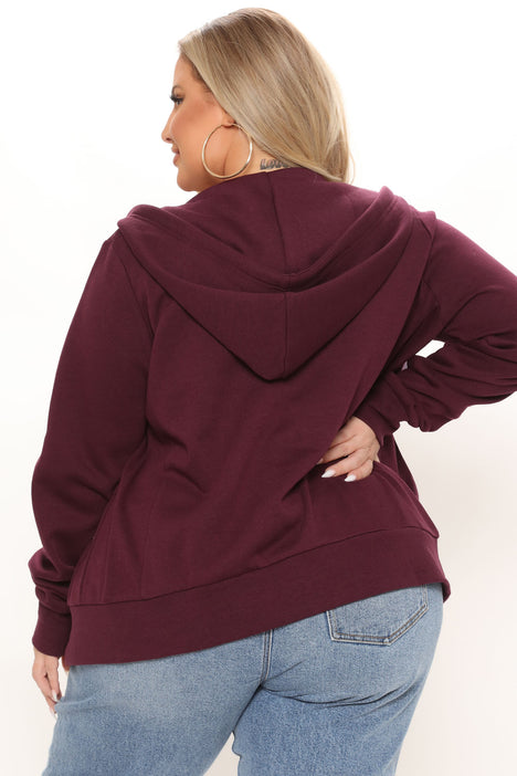 Plum zip on sale up hoodie