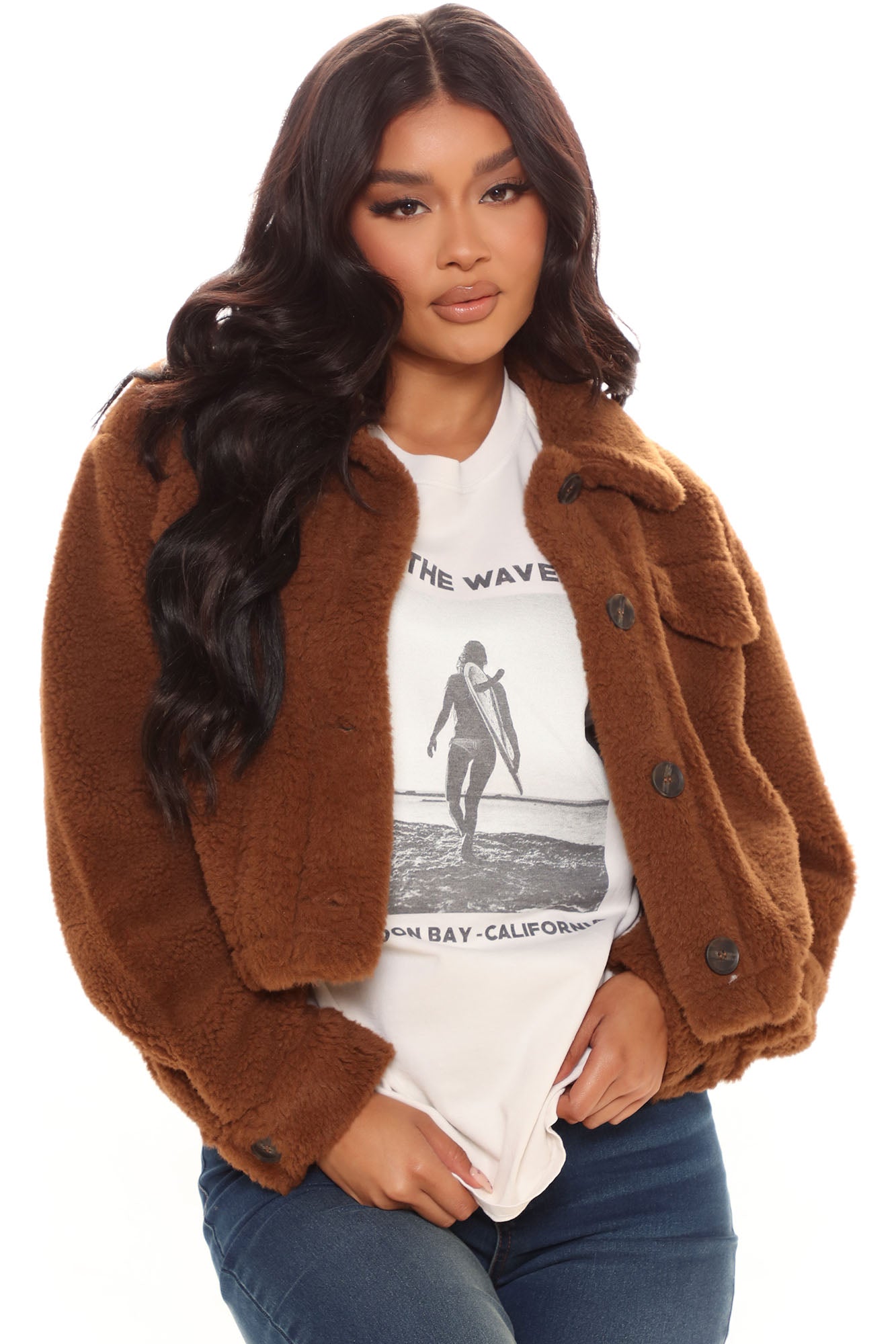 Teddy jacket store fashion nova