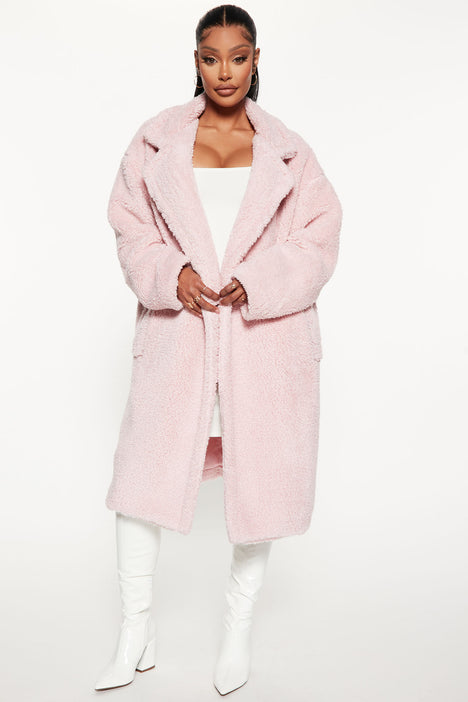 Teddy shop coat pink