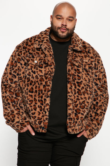 Leopard on sale trucker jacket