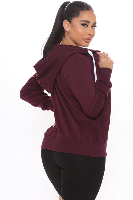 Plum zip up new arrivals hoodie