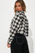 Push Your Buttons Cropped Plaid Top - Black/White