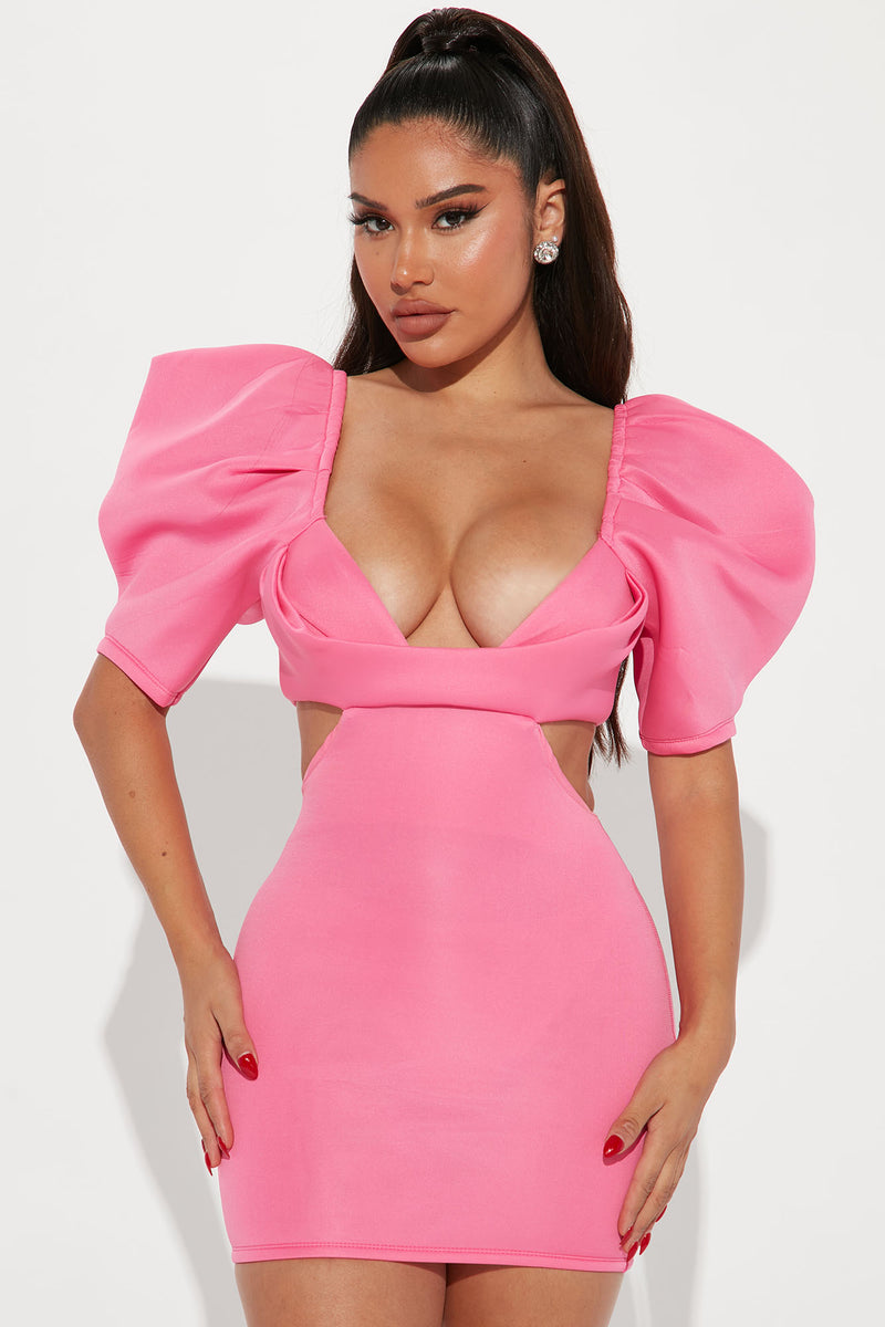 Cut To The Chase Mini Dress - Hot Pink, Fashion Nova, Dresses
