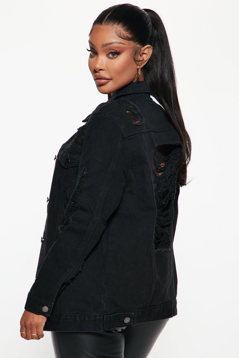Stereo Love Denim Jacket Black