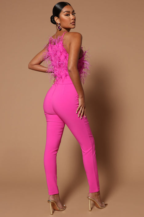 Fashion nova pink jumpsuit on sale