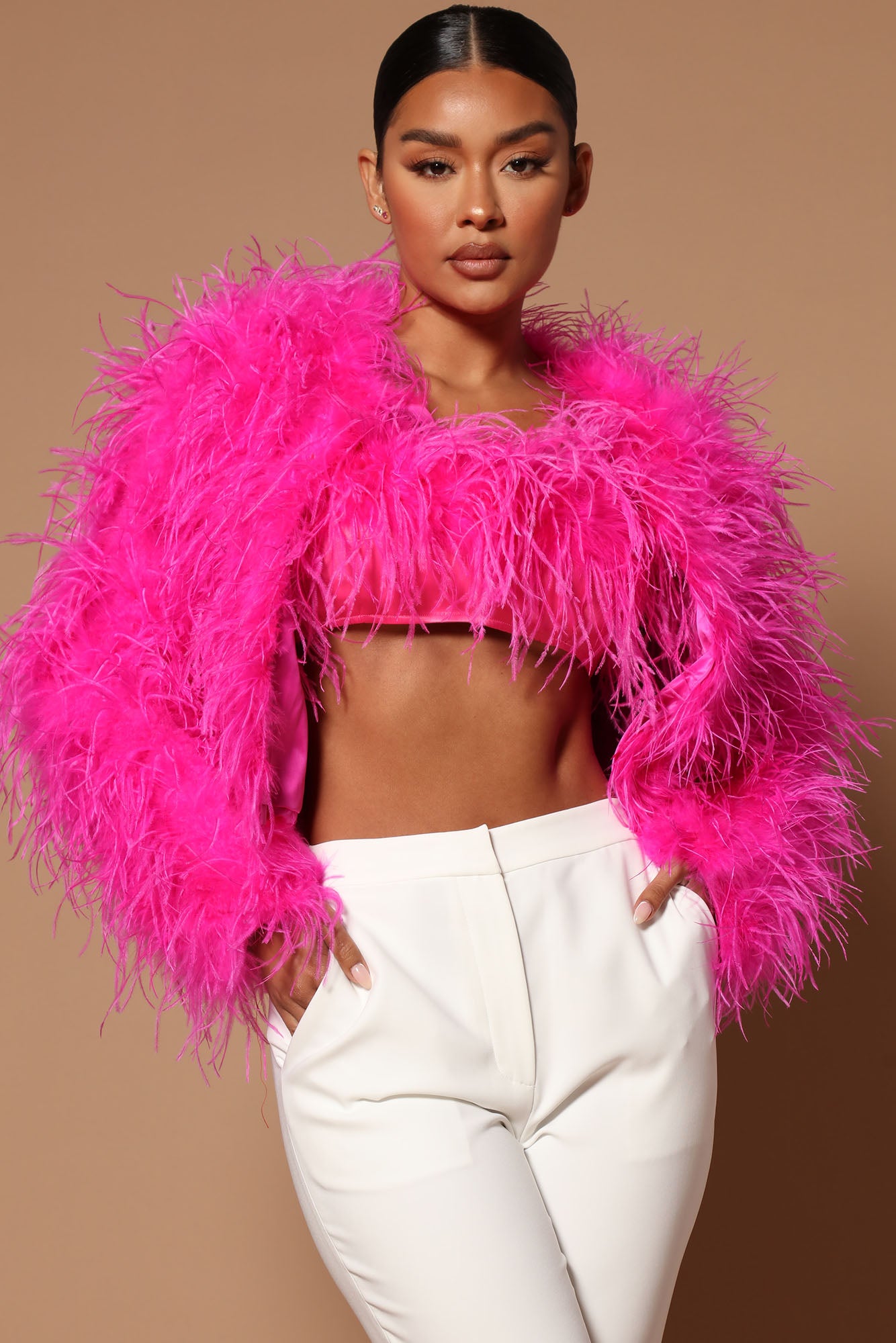 Amalia Feather Coat Pink Fashion Nova Luxe Fashion Nova